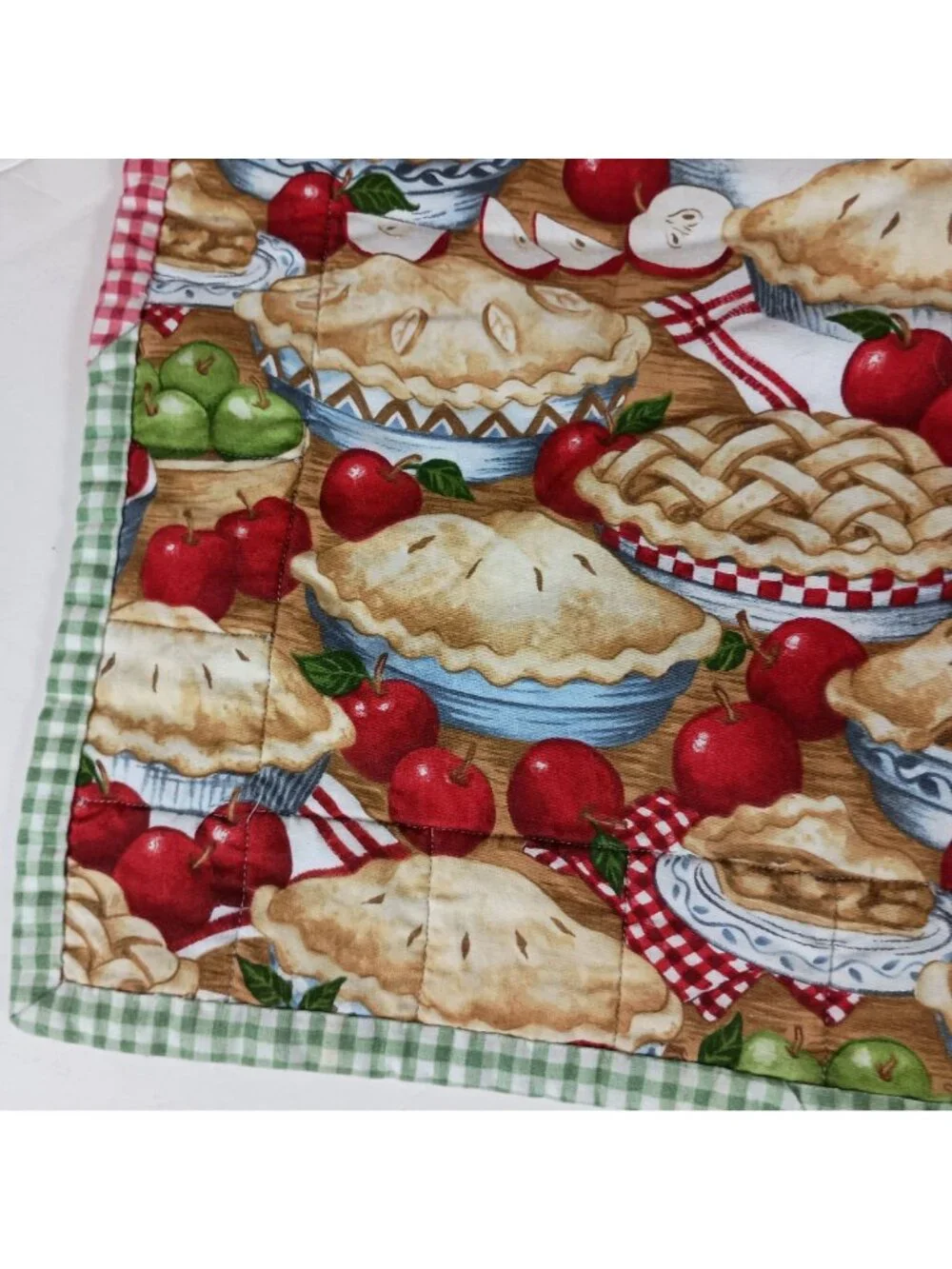 Handcrafted Quilted Patchwork Table Mat Placemat Apple Pie Fall Farmhouse Decor